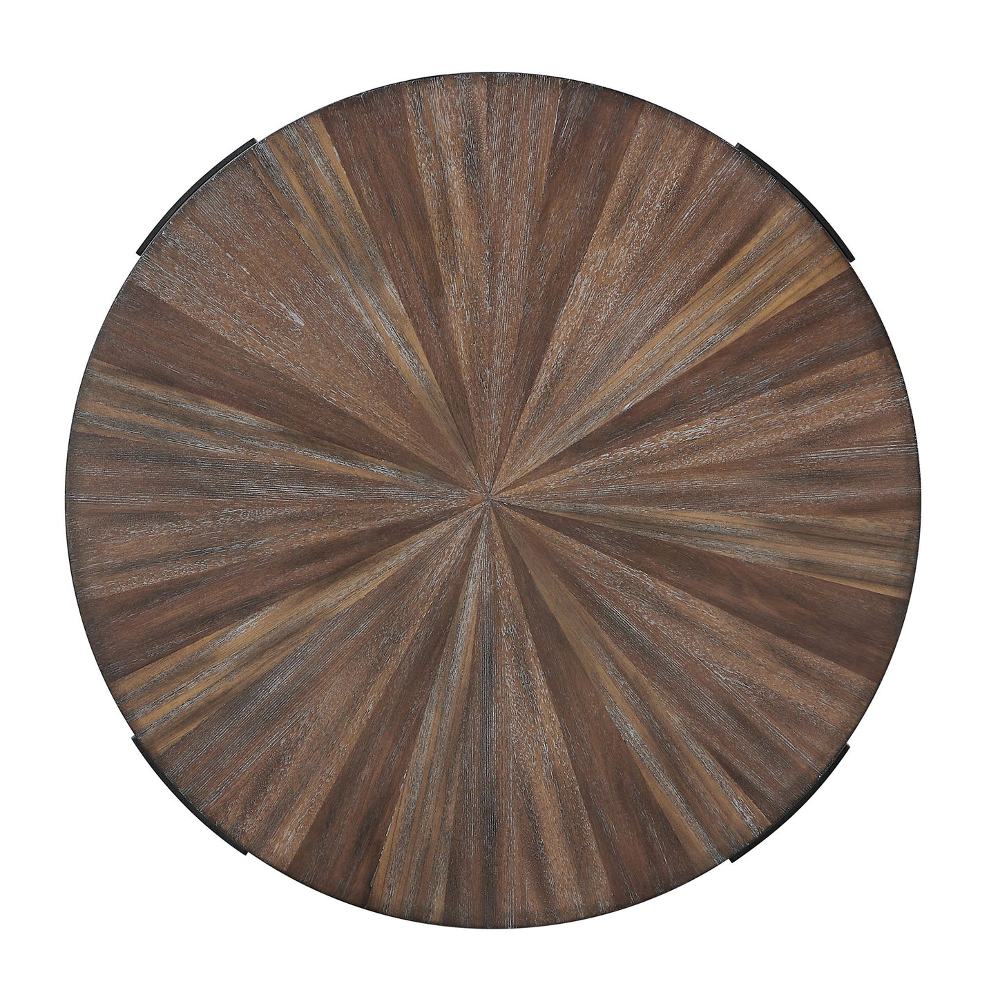 Chevron - Round Cocktail Table - Brown - Hornell Furniture Outlet