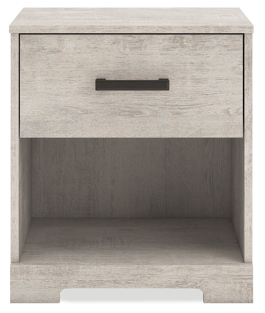 Shawburn - Gray - One Drawer Night Stand - Hornell Furniture Outlet