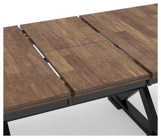 Wildenauer - Brown / Black - Rectangular Dining Extension Table - Hornell Furniture Outlet