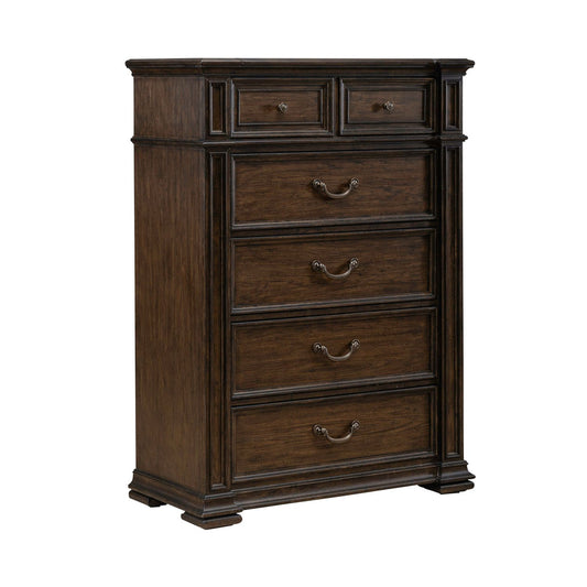 Provence Park - 6 Drawer Chest - Brown - Hornell Furniture Outlet