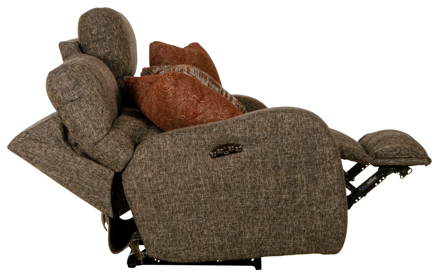 Liam - Power Headrest Power Lay Flat Reclining Loveseat - Coal - Hornell Furniture Outlet