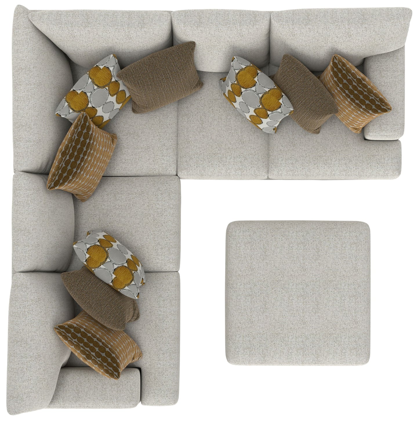 Tori - Sectional With Comfort Coil Seating, Cocktail Ottoman And Accent Pillows Included - Hornell Furniture Outlet