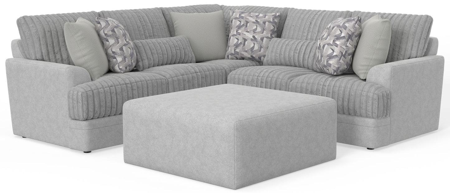 Titan - Sectional With Comfort Coil Seating, Cocktail Ottoman And Accent Pillows Included - Hornell Furniture Outlet