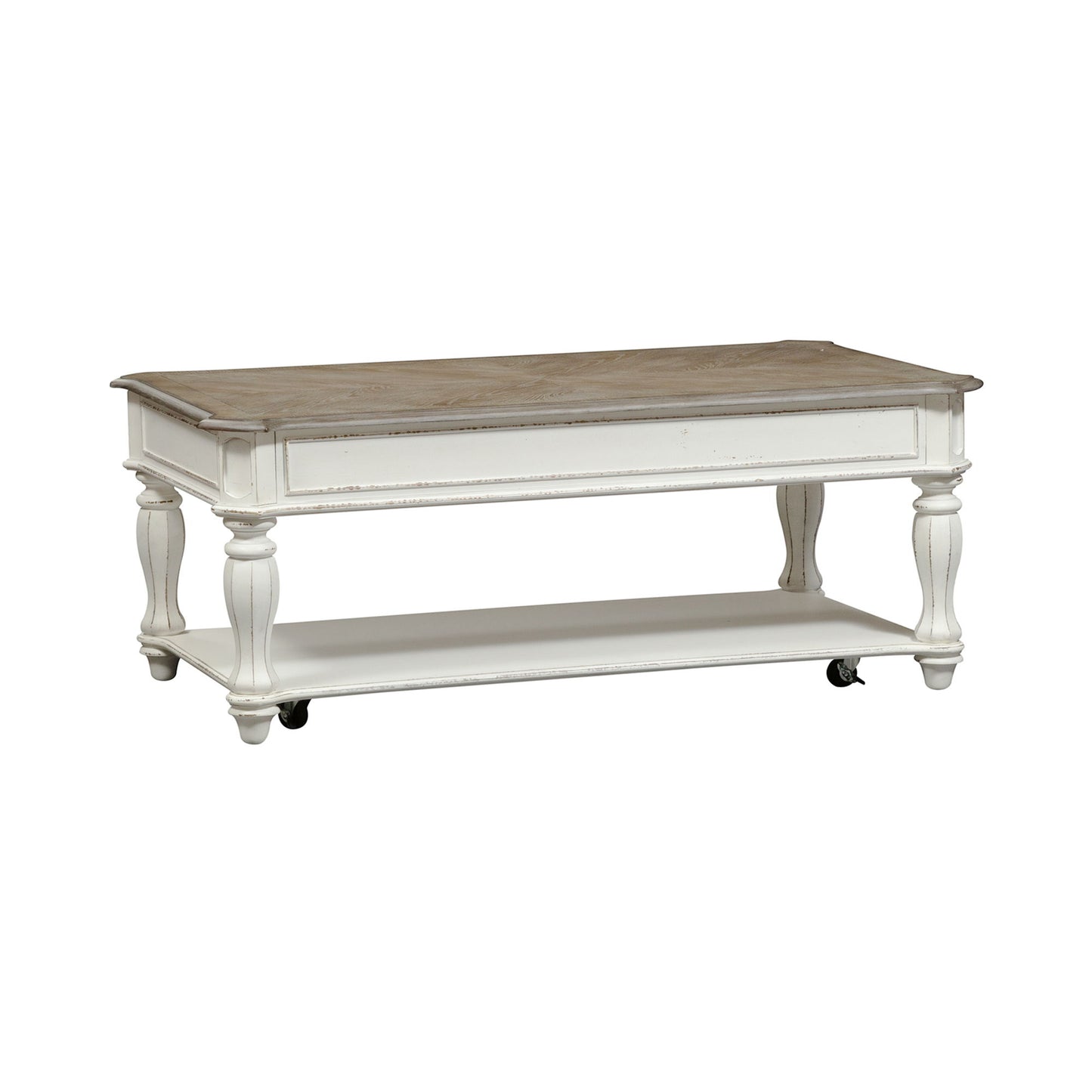 Magnolia Manor - Lift Top Cocktail Table - White - Hornell Furniture Outlet
