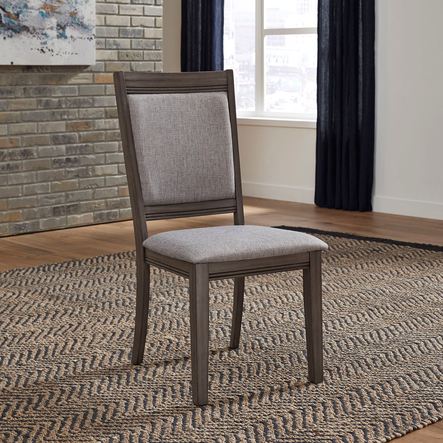 Tanners Creek - Upholstered Side Chair - Dark Gray - Hornell Furniture Outlet