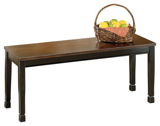 Owingsville - Black / Brown - Large Dining Room Bench - Hornell Furniture Outlet