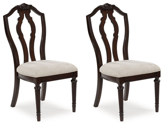 Lavinton - 8 Pc. - Dining Room Extension Table, 6 Side Chairs, Server - Brown - Hornell Furniture Outlet