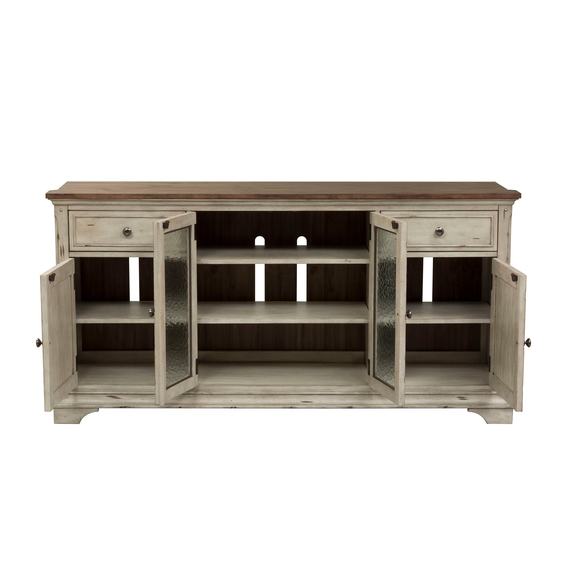 Morgan Creek - Entertainment TV Stand - White - Hornell Furniture Outlet