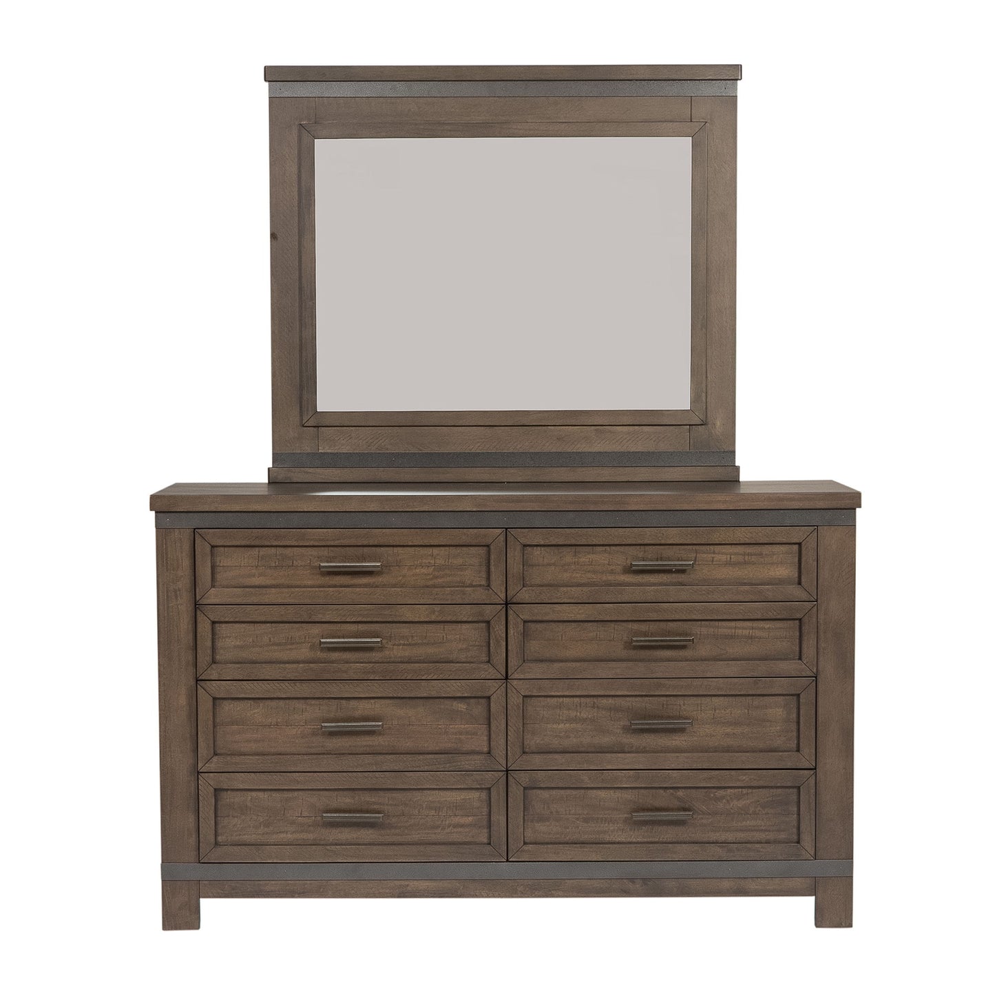 Thornwood Hills - Dresser & Mirror - Dark Brown - Hornell Furniture Outlet