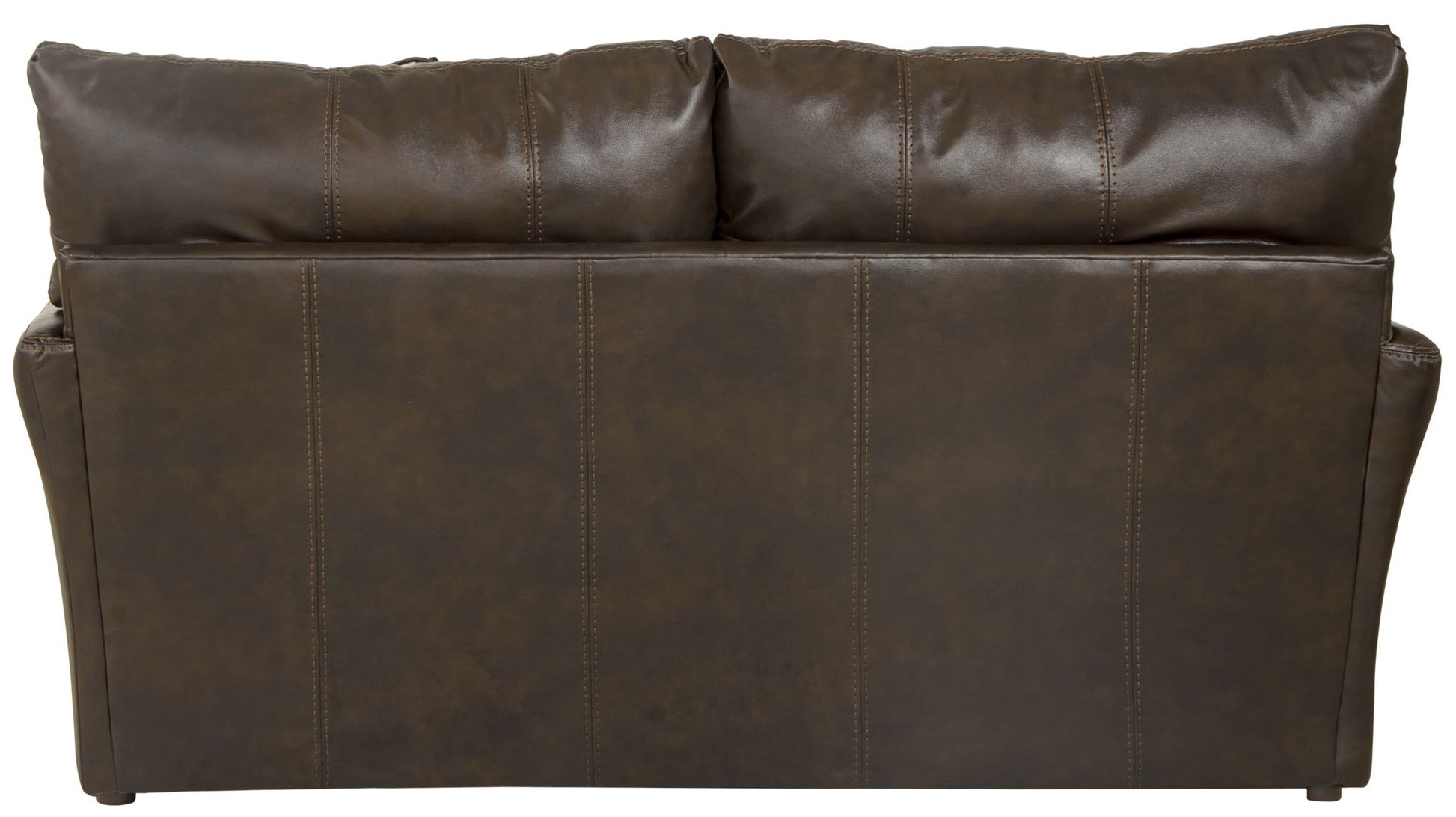 Pavia - Top Grain Italian Leather Loveseat With Cuddler Cushions - Cocoa - Hornell Furniture Outlet