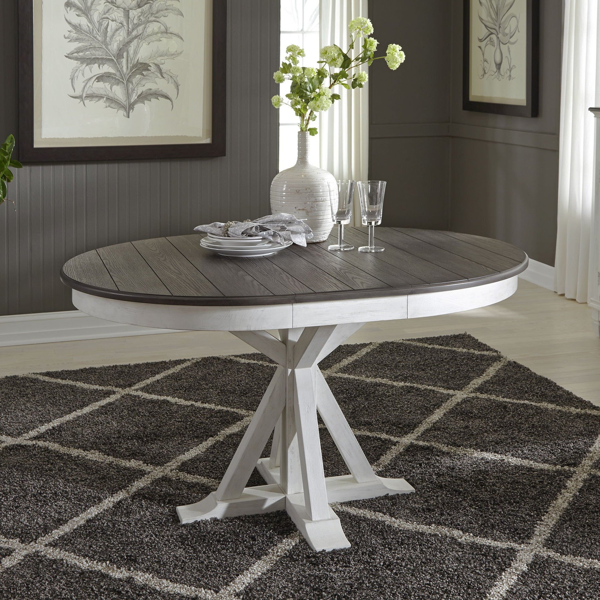 Allyson Park - Pedestal Table - Hornell Furniture Outlet