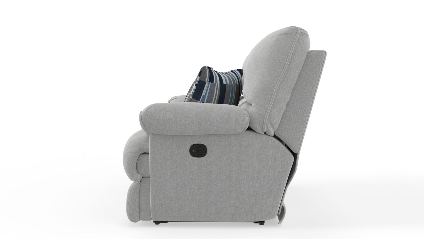 Lenny - Power Lay Flat Reclining Console Loveseat - Hornell Furniture Outlet