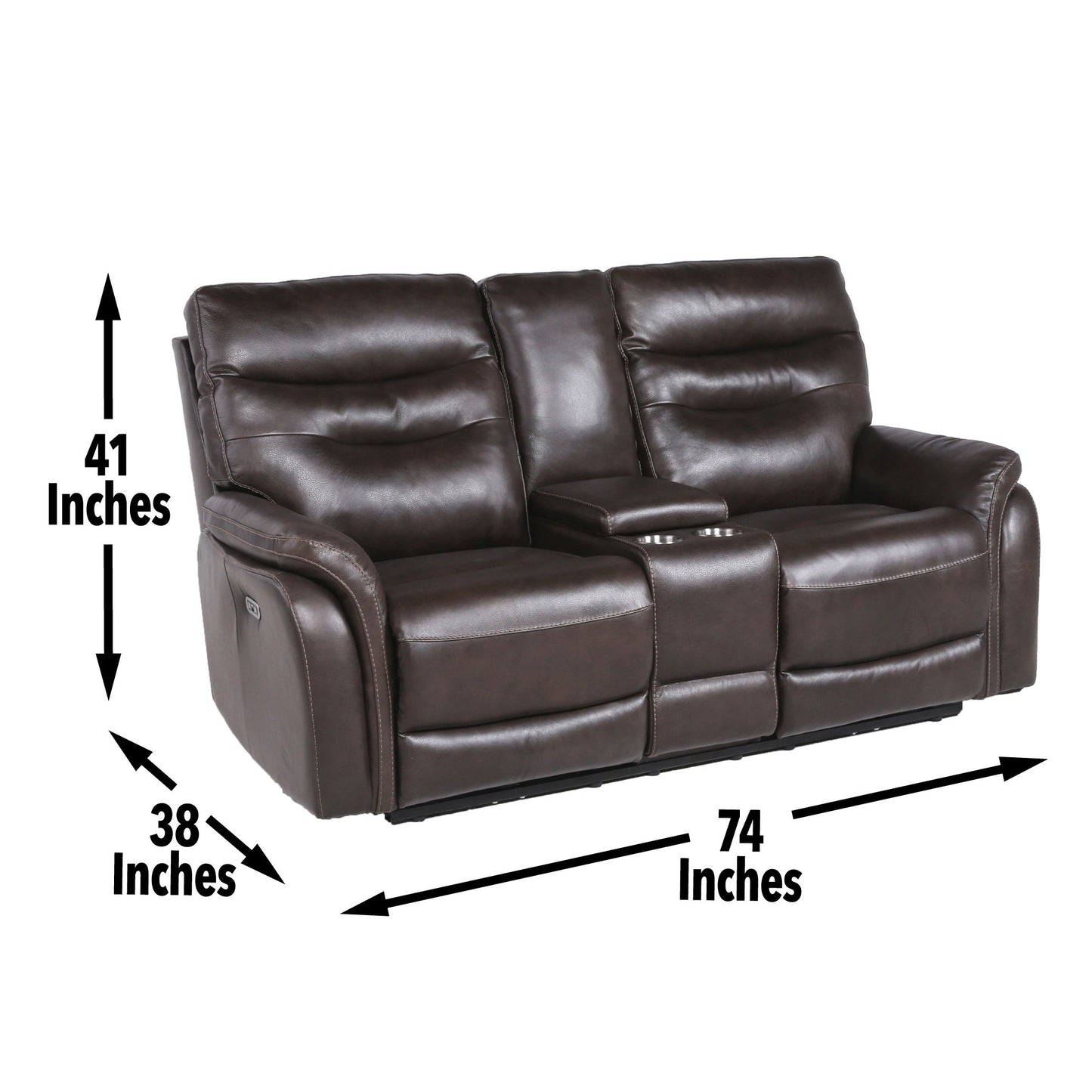 Fortuna - 3 Piece Dual Power Reclining Set - Coffee - Hornell Furniture Outlet