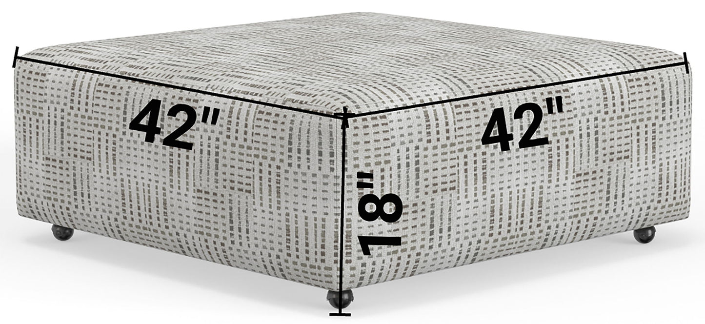 Kellen - Castered Cocktail Ottoman - Hornell Furniture Outlet