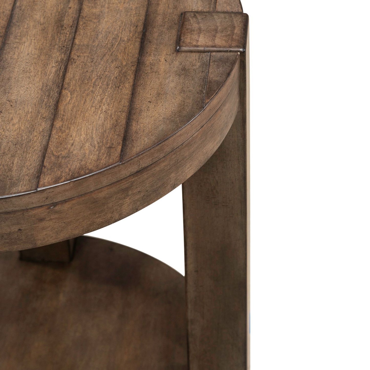 Broadmore - Round Chairside Table - Brown - Hornell Furniture Outlet