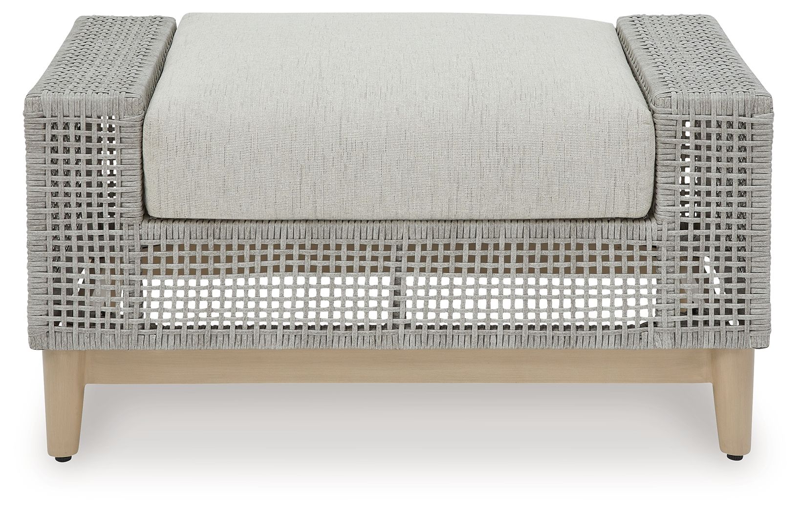 Seton Creek - Gray - Ottoman With Cushion - Hornell Furniture Outlet
