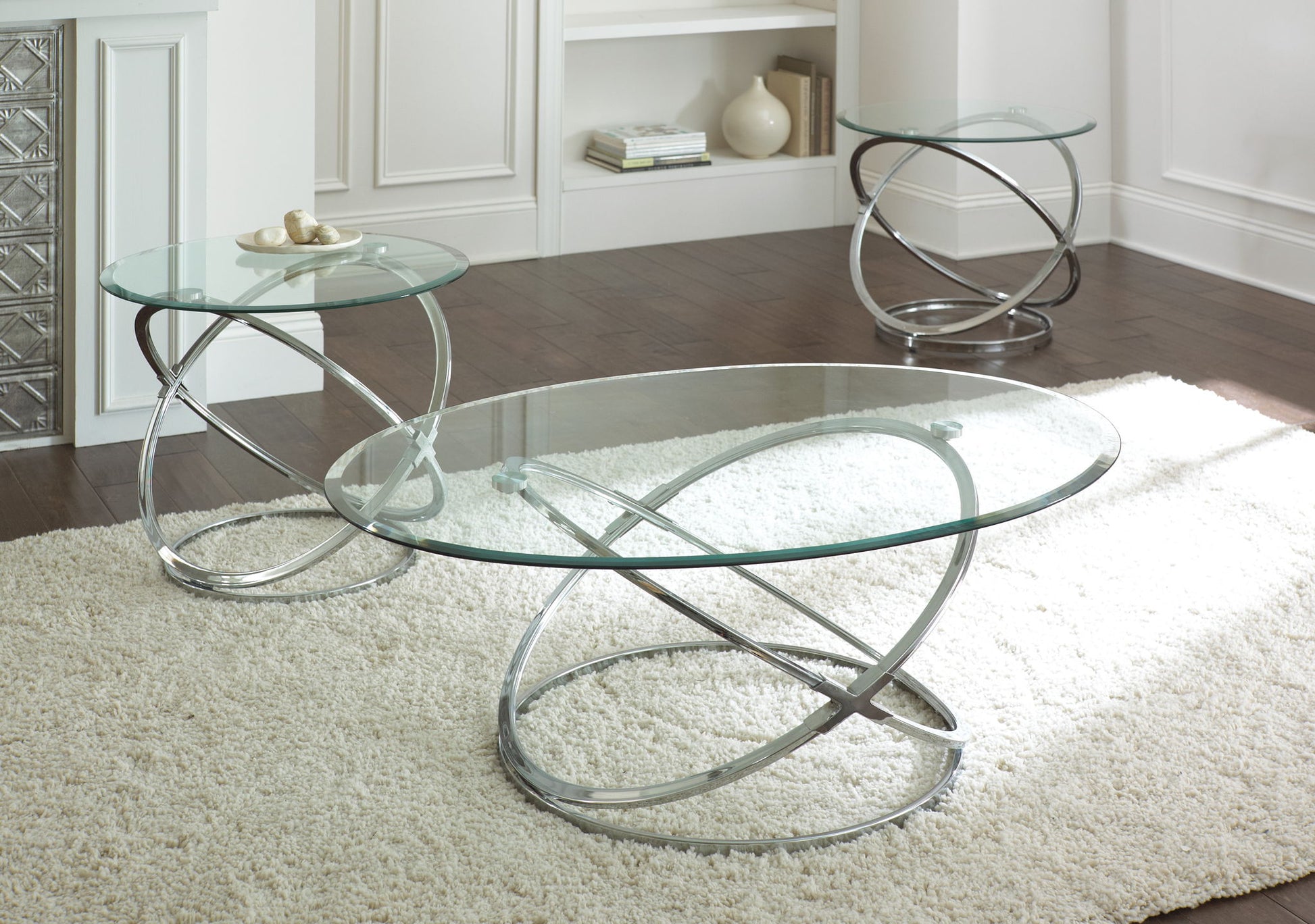 Orion - 3 Piece Occasional Table Set - Gray - Hornell Furniture Outlet