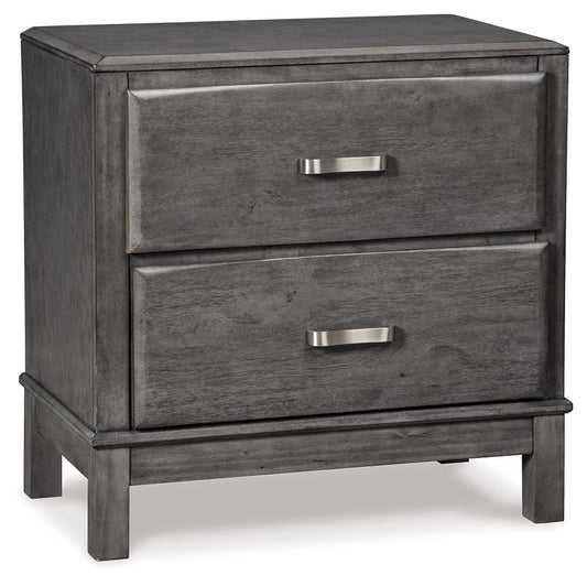 Caitbrook - Gray - Two Drawer Night Stand - Hornell Furniture Outlet