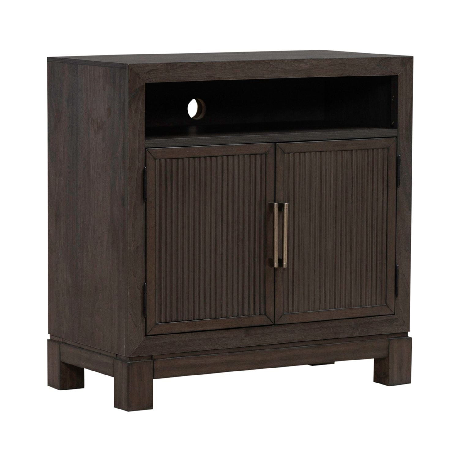 Modern Edge - Bedside Chest With Charging Station - Brown - Hornell Furniture Outlet
