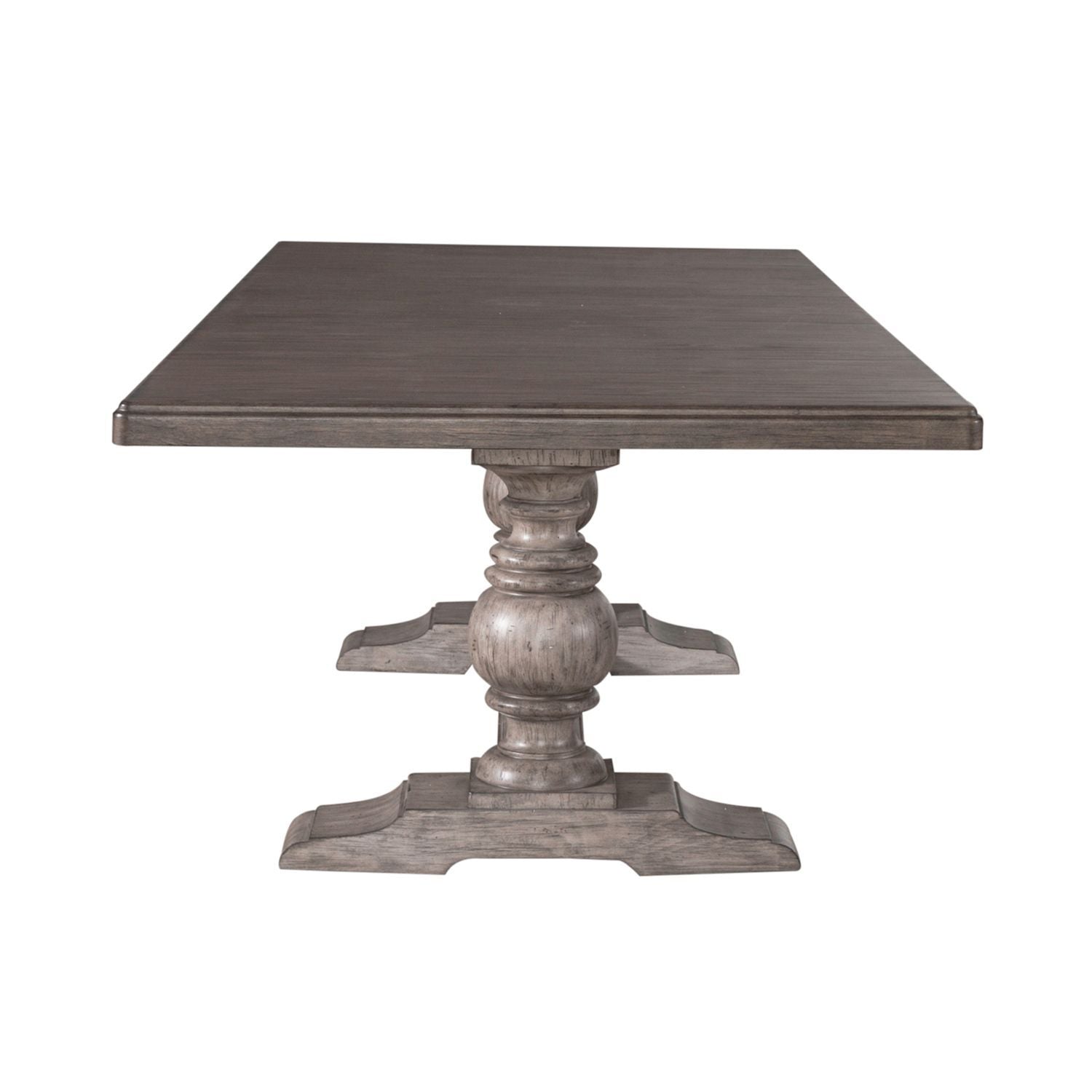 River Place - Trestle Table - Gray - Hornell Furniture Outlet