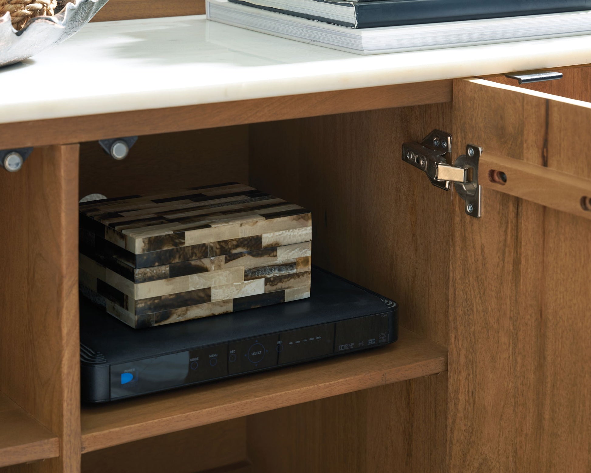 Fitzroy - Brown / White - Accent Cabinet - Hornell Furniture Outlet