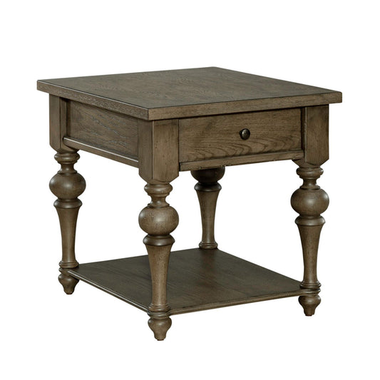 Americana Farmhouse - 3 Piece Table Set (1 Cocktail 2 End Tables) - Light Brown - Hornell Furniture Outlet