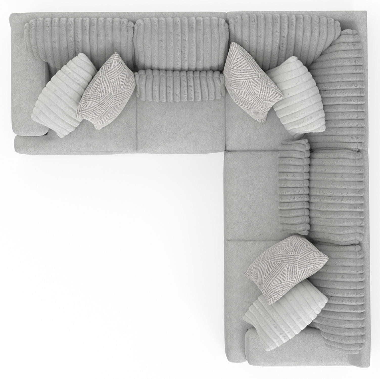 Logan - Upholstered Sectional With Comfort Coil Seating And Accent Pillows Included - Hornell Furniture Outlet