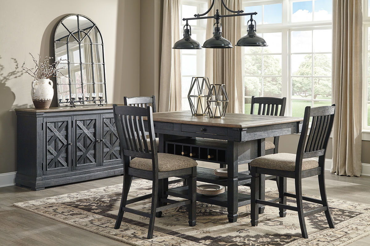 Tyler Creek - Counter Height Table Set - Hornell Furniture Outlet
