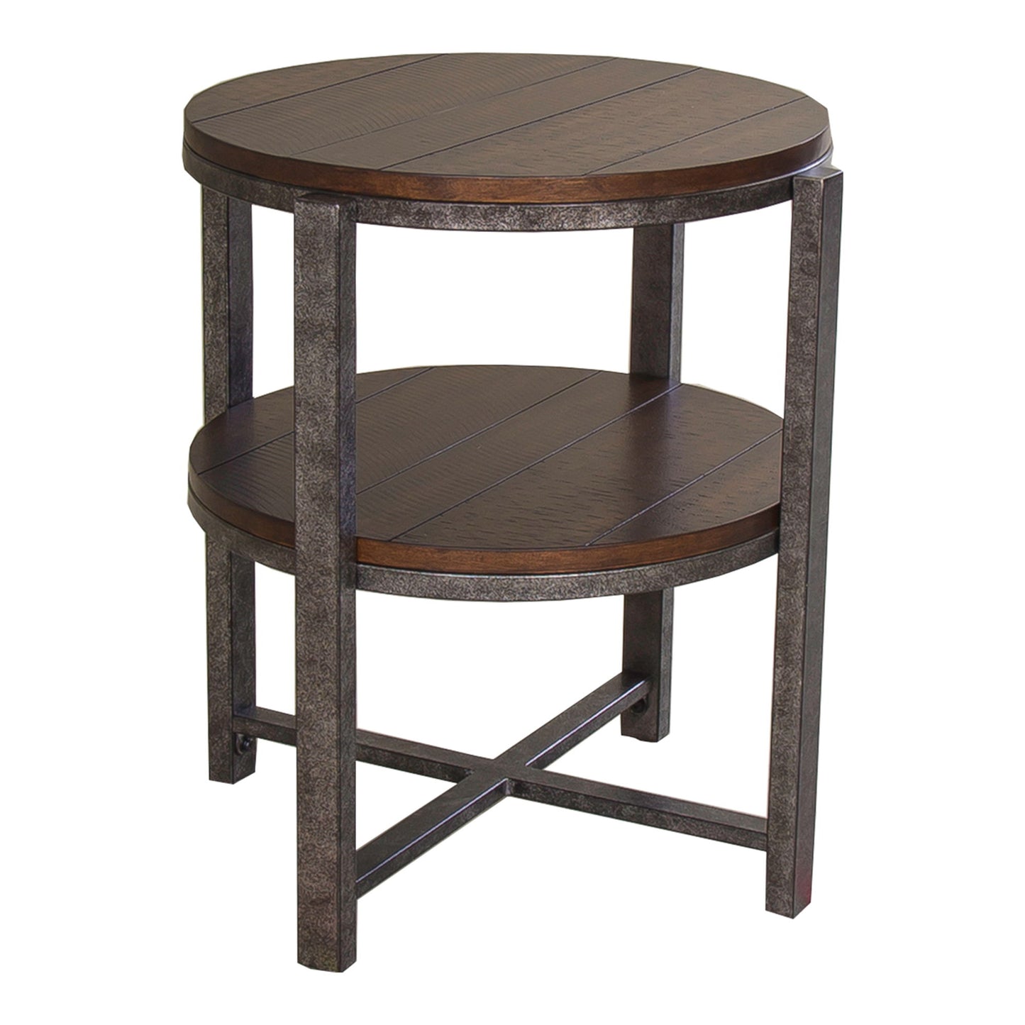 Breckinridge - Round End Table - Dark Brown - Hornell Furniture Outlet