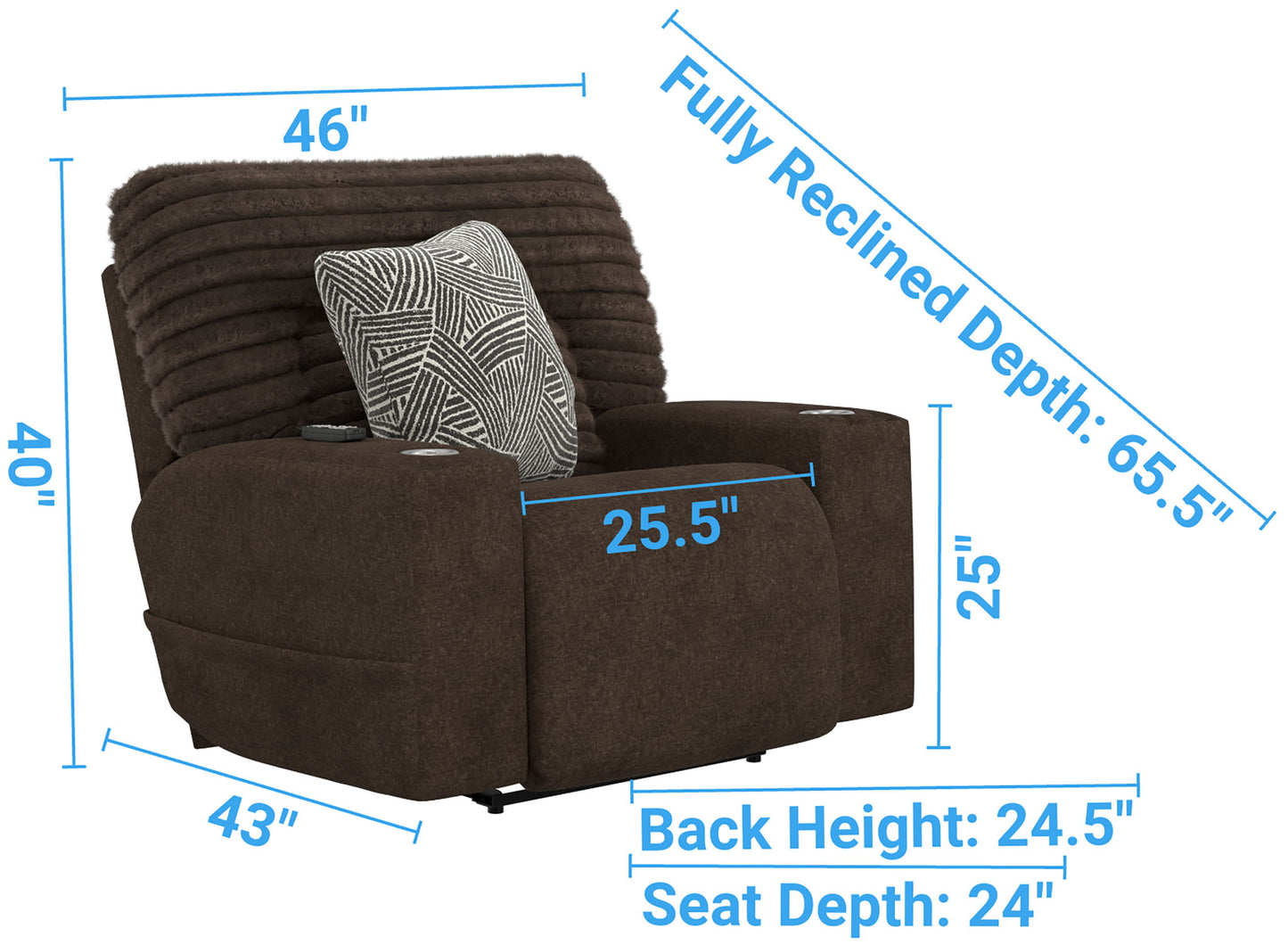 Zen - Power Recliner With CR3 Heat / Massage / Zero Gravity - Chocolate - Hornell Furniture Outlet