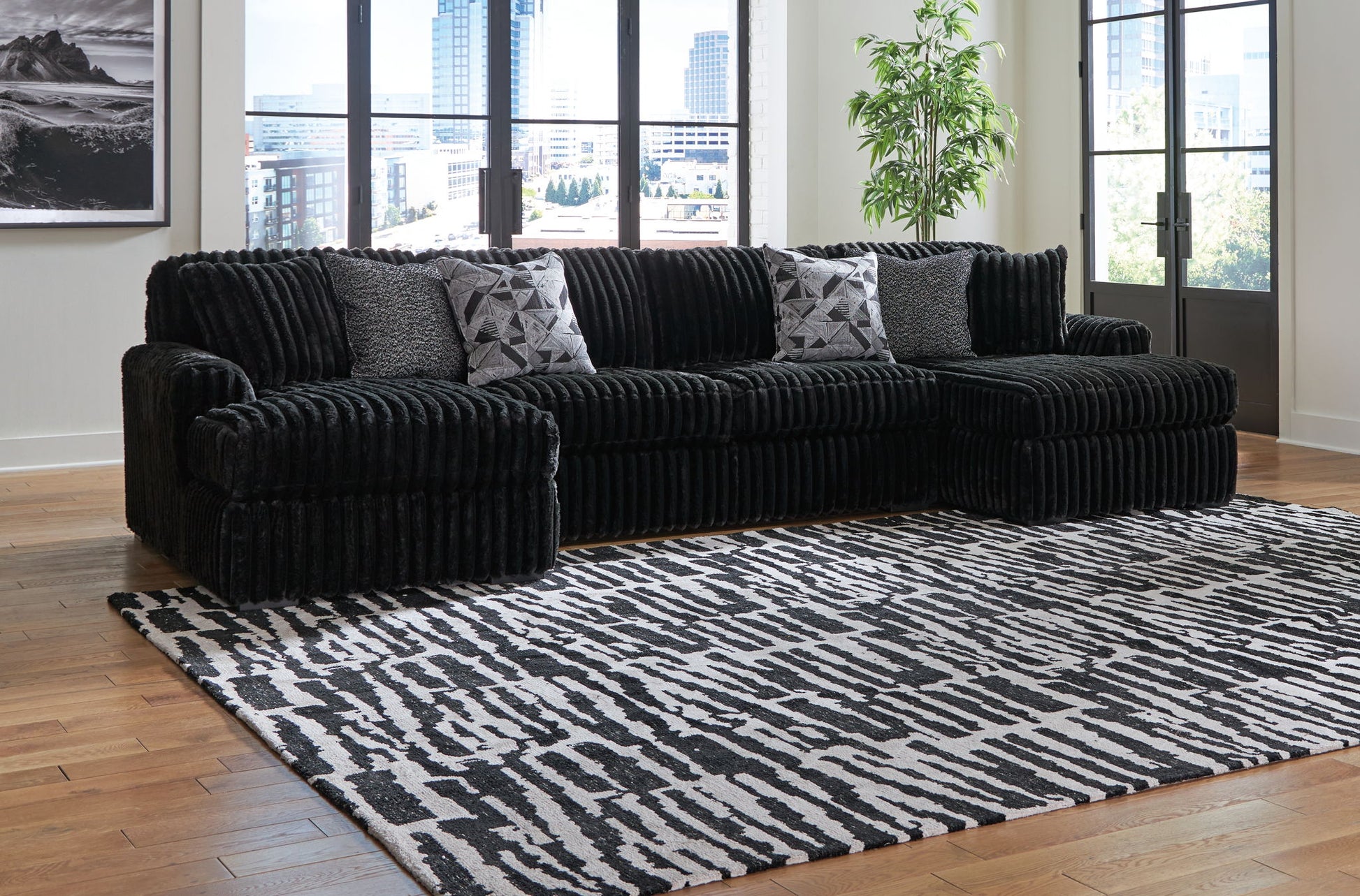 Midnight - Madness - Sectional Set - Hornell Furniture Outlet