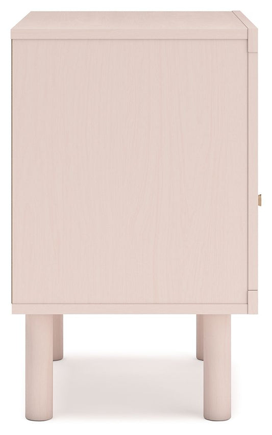 Wistenpine - Blush - One Drawer Night Stand - Hornell Furniture Outlet