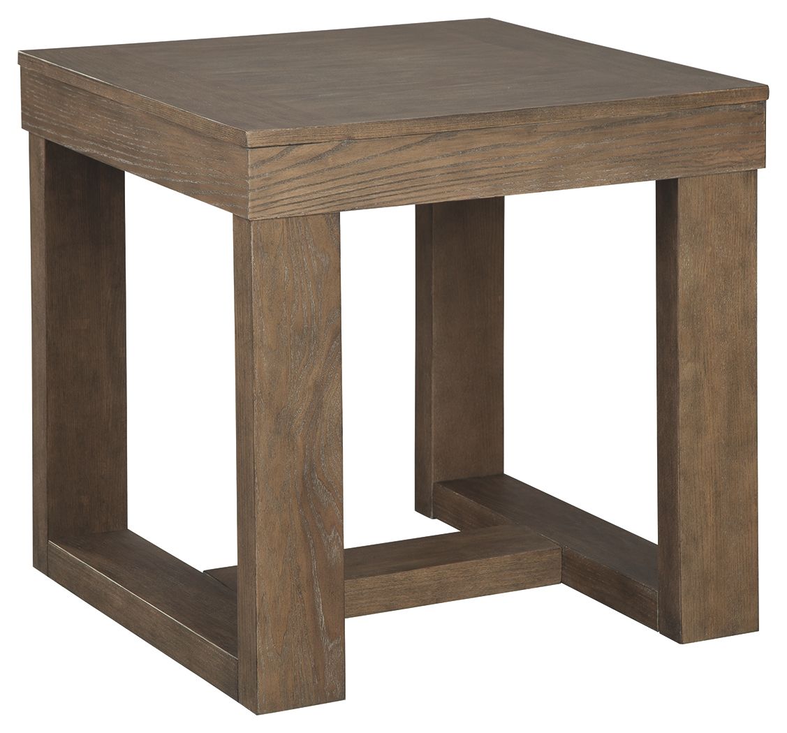 Cariton - Gray - Square End Table - Hornell Furniture Outlet