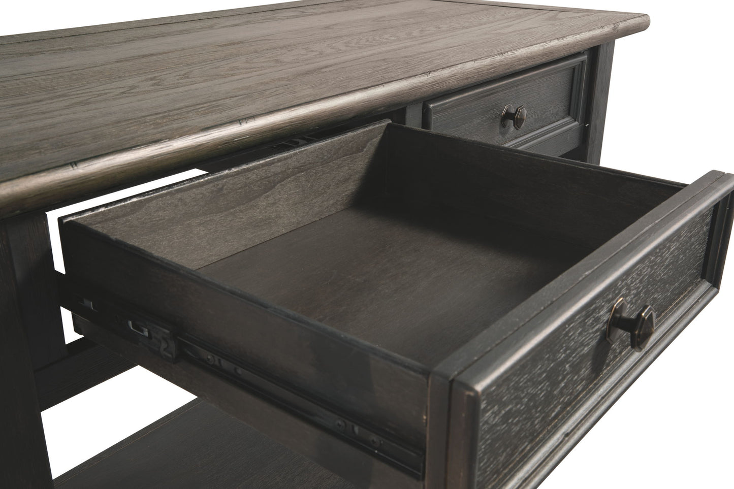 Tyler Creek - Grayish Brown / Black - Sofa Table - Hornell Furniture Outlet