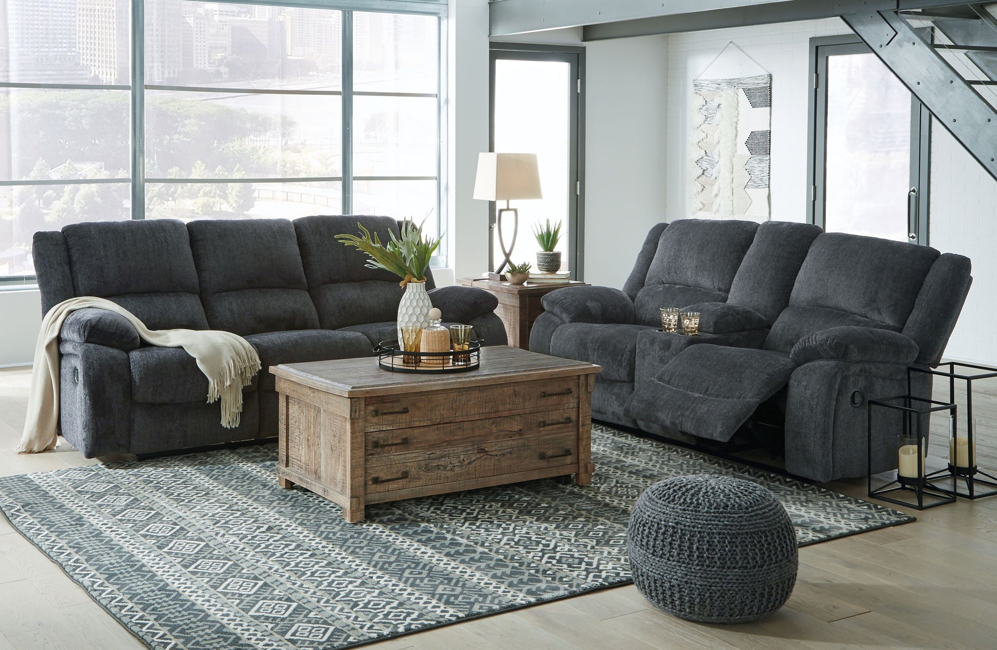 Draycoll - Reclining Living Room Set - Hornell Furniture Outlet