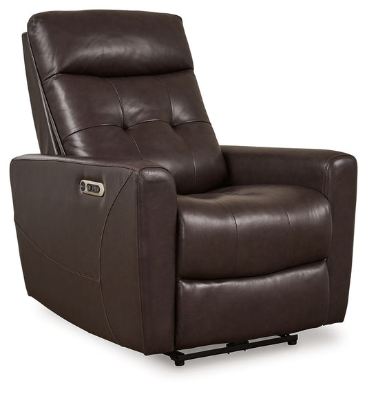 Pisgham - Power Recliner With Adj Headrest - Hornell Furniture Outlet