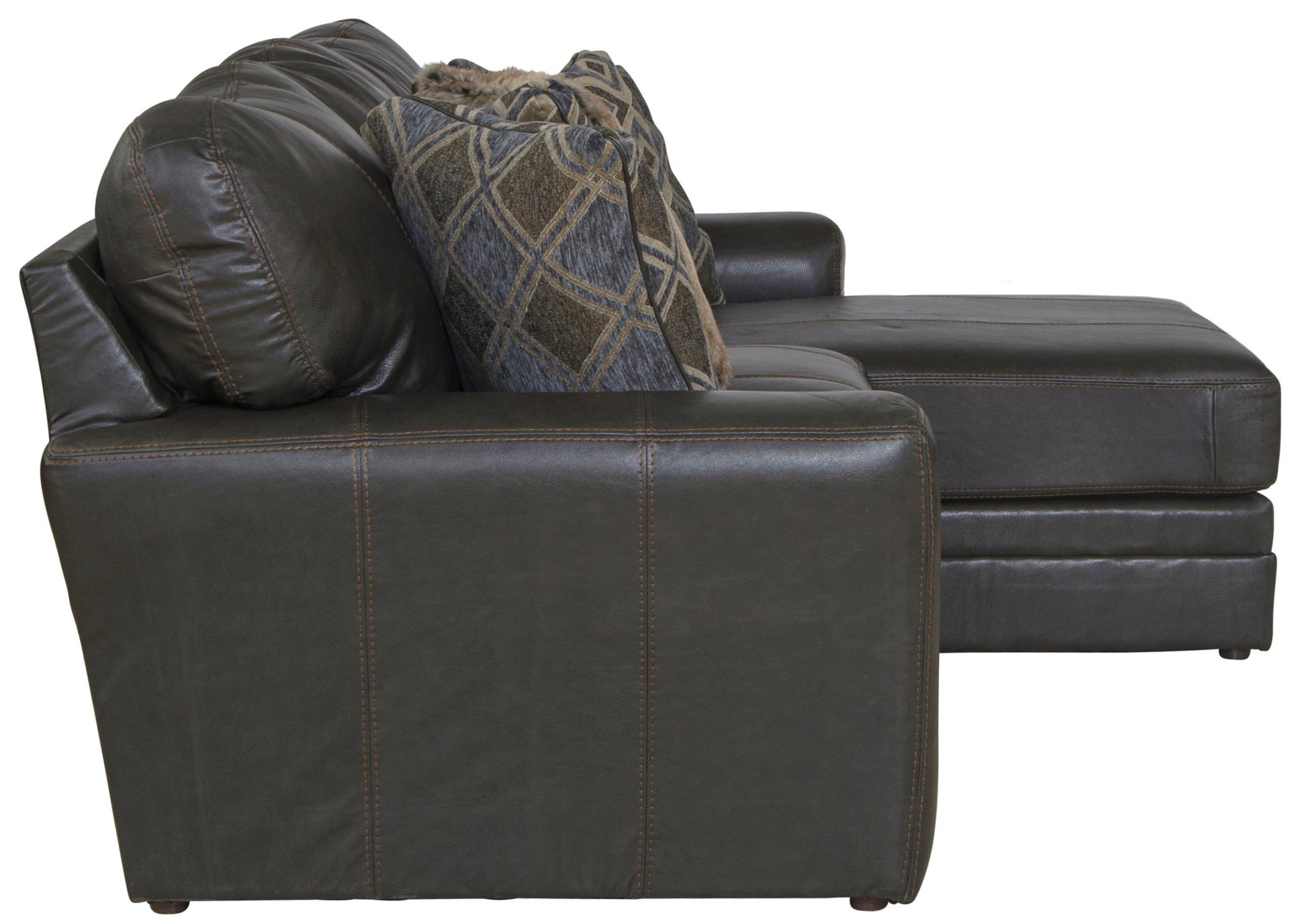 Denali - Italian Leather Match Sectional - Hornell Furniture Outlet