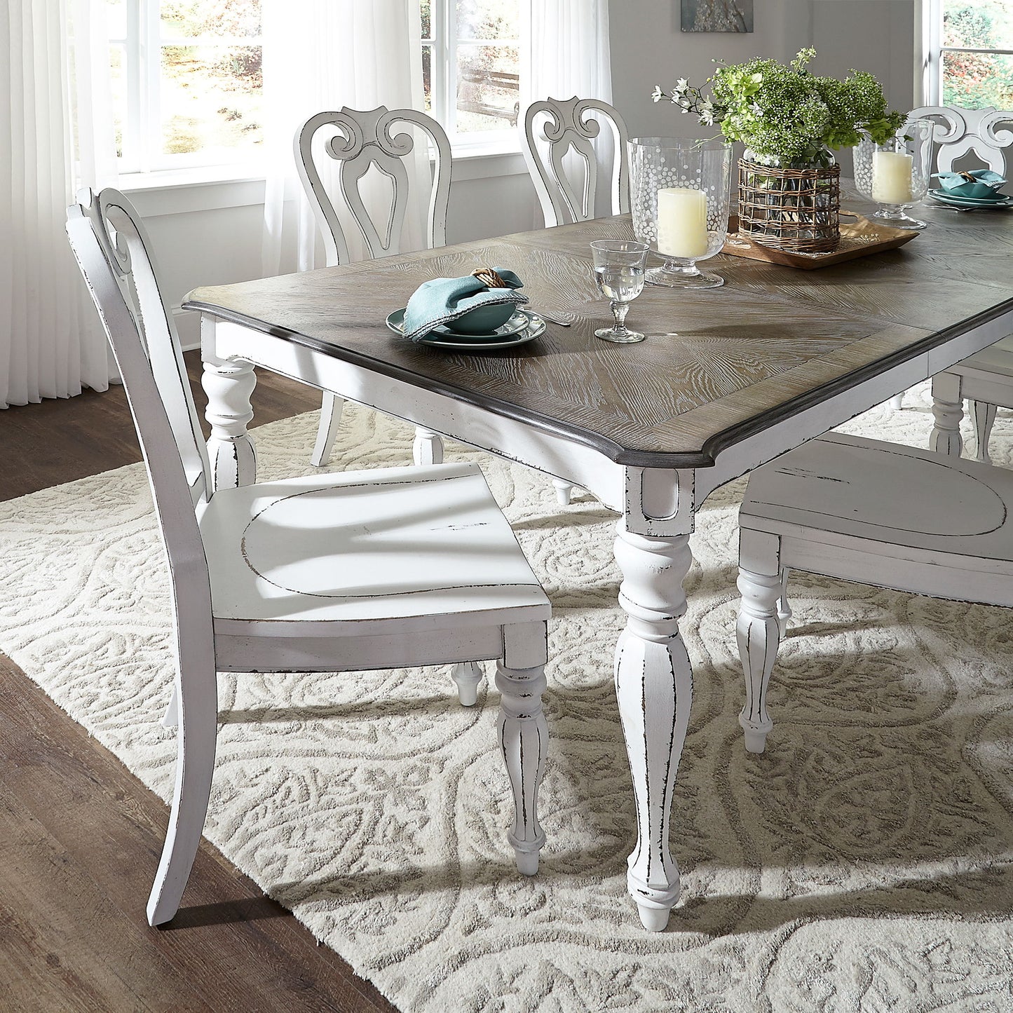 Magnolia Manor - Rectangular Table Set - Hornell Furniture Outlet