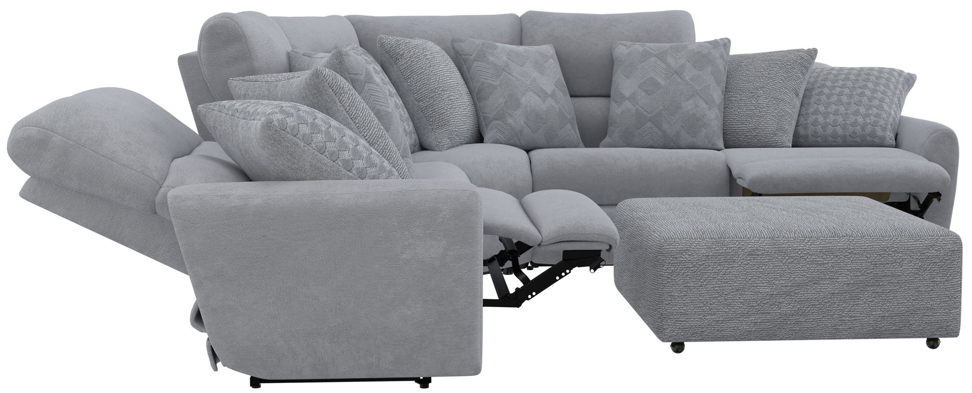 Majesty - Deep Seating Power Reclining Sectional - Hornell Furniture Outlet