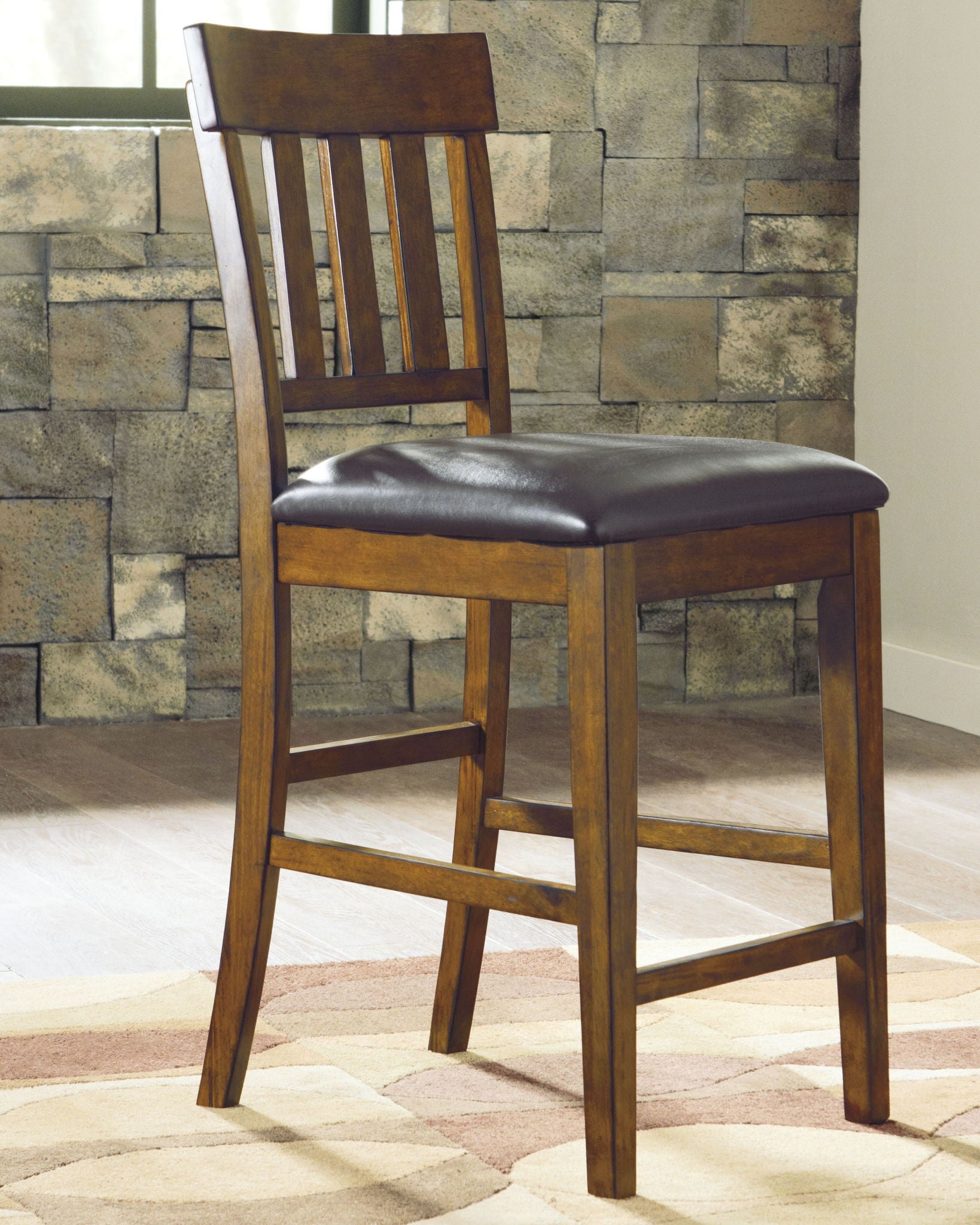 Ralene - Medium Brown - Upholstered Barstool (Set of 2) - Hornell Furniture Outlet