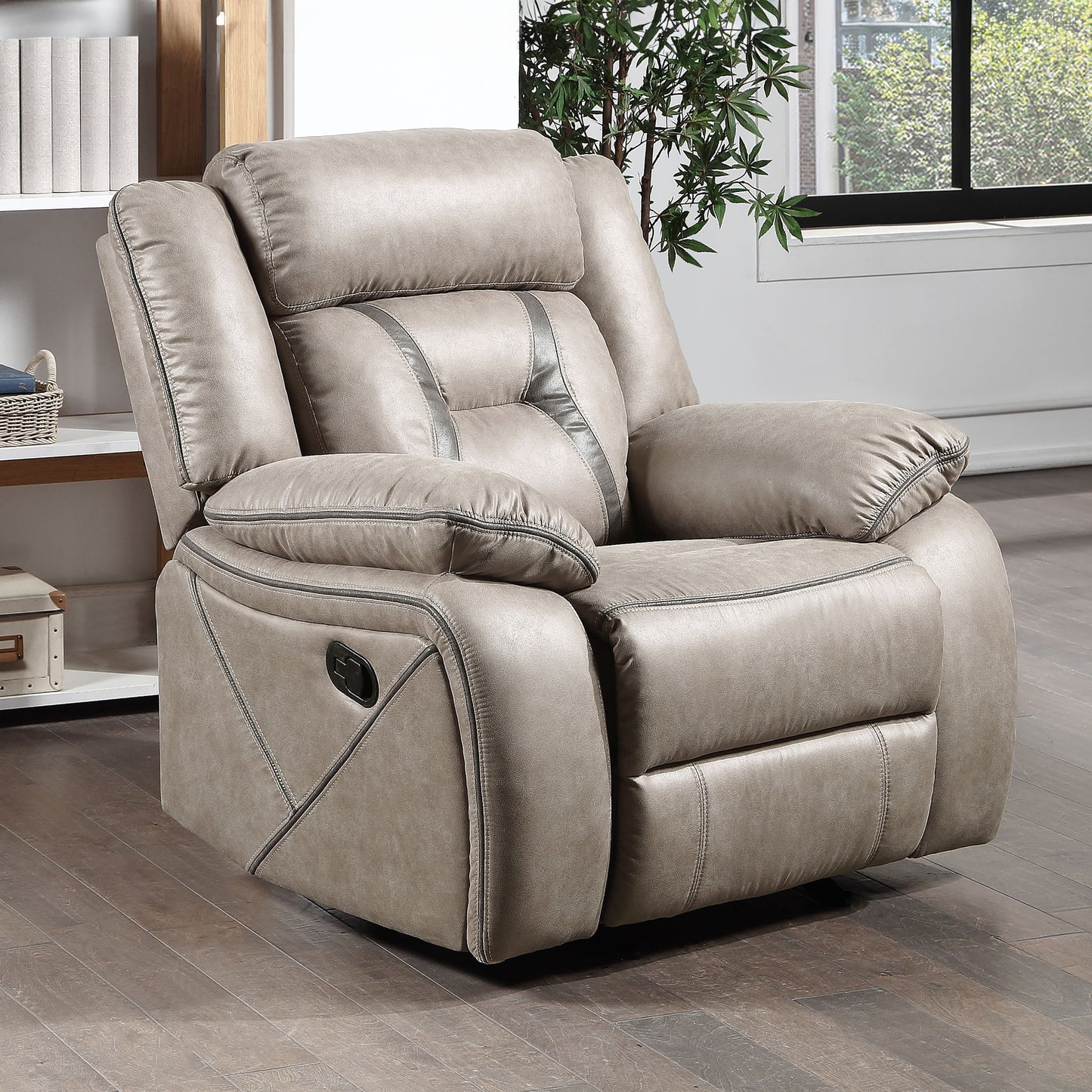 Tyson - Glider Recliner - Pearl Silver - Hornell Furniture Outlet