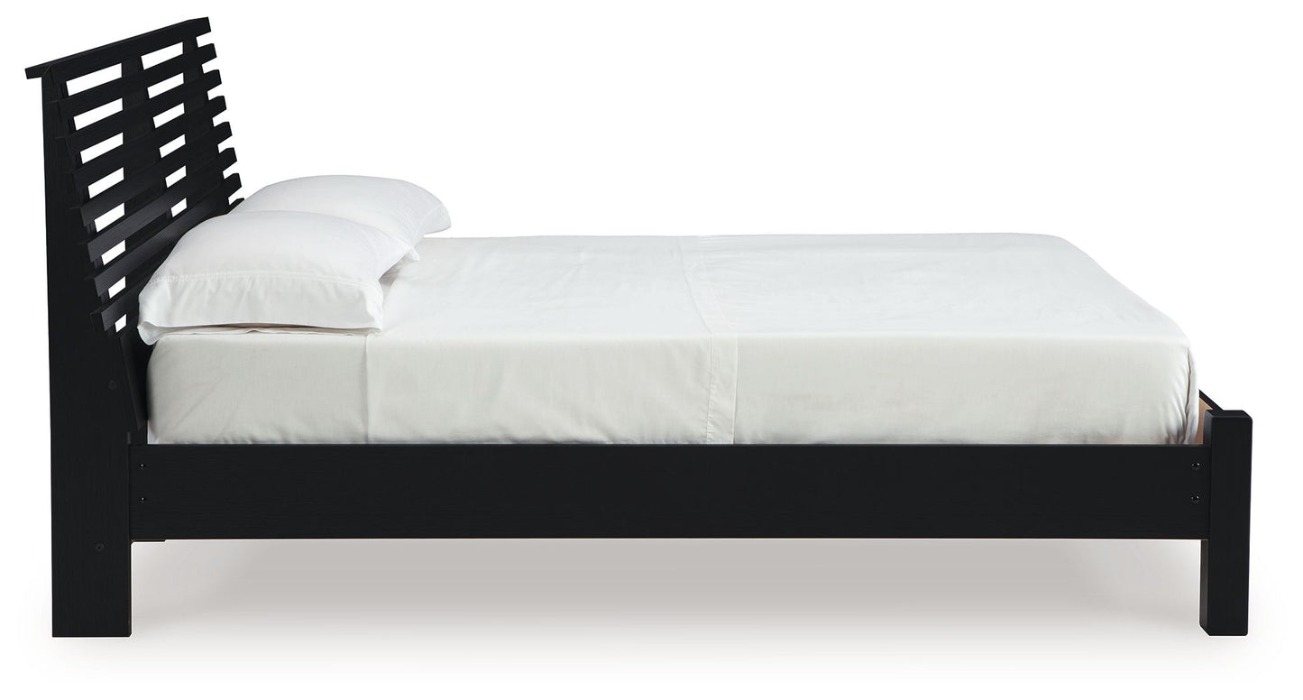 Danziar - Slat Panel Bed With Low Footboard - Hornell Furniture Outlet
