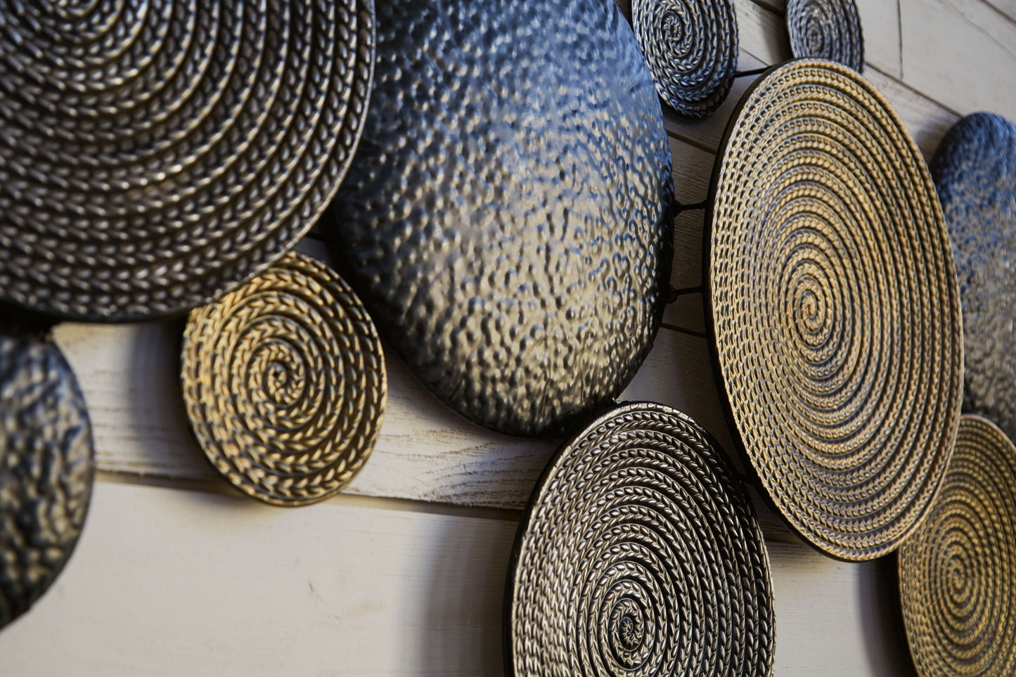 Emsley - Metallic / Black / Gray - Wall Decor - Hornell Furniture Outlet