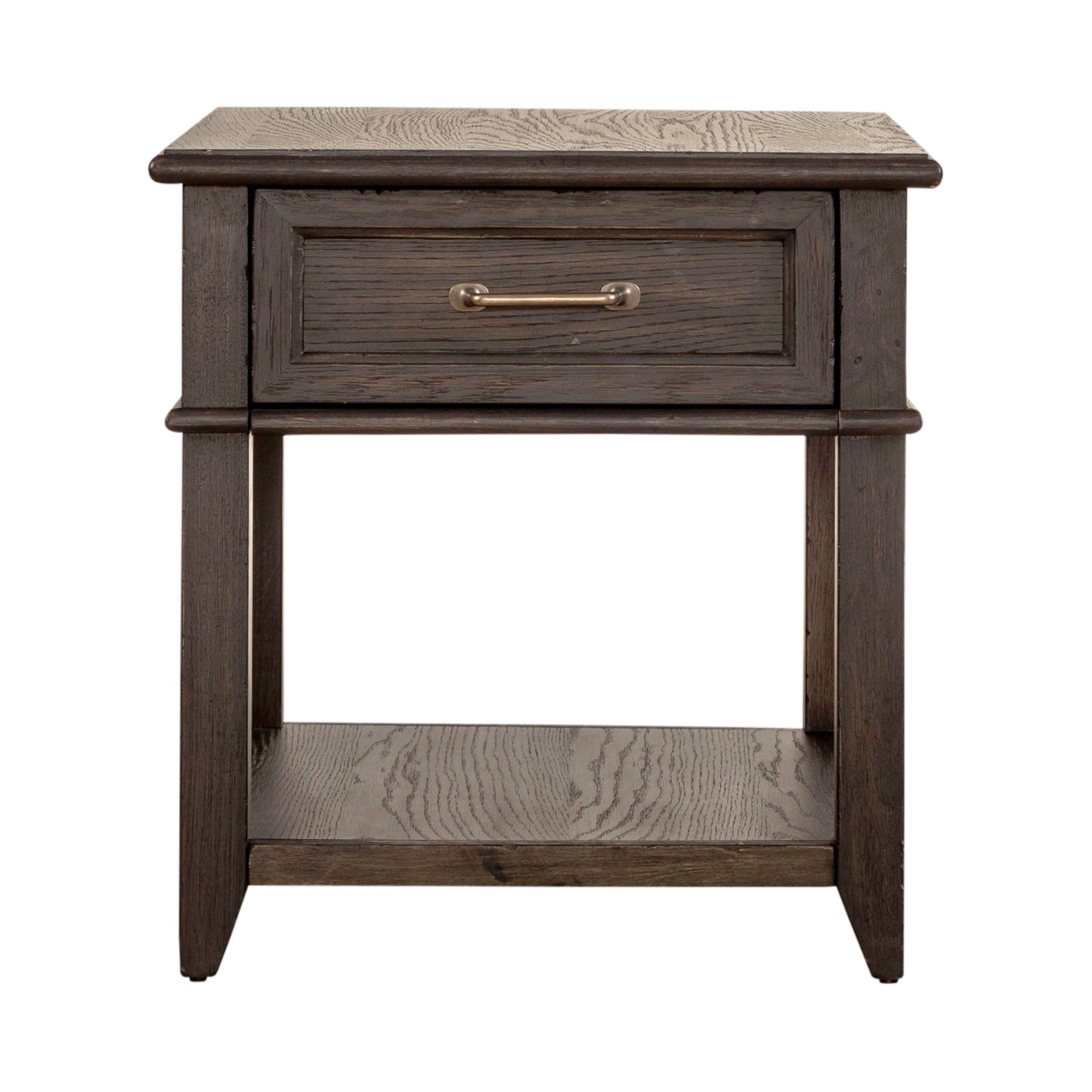 Mill Creek - Drawer End Table - Dark Brown - Hornell Furniture Outlet