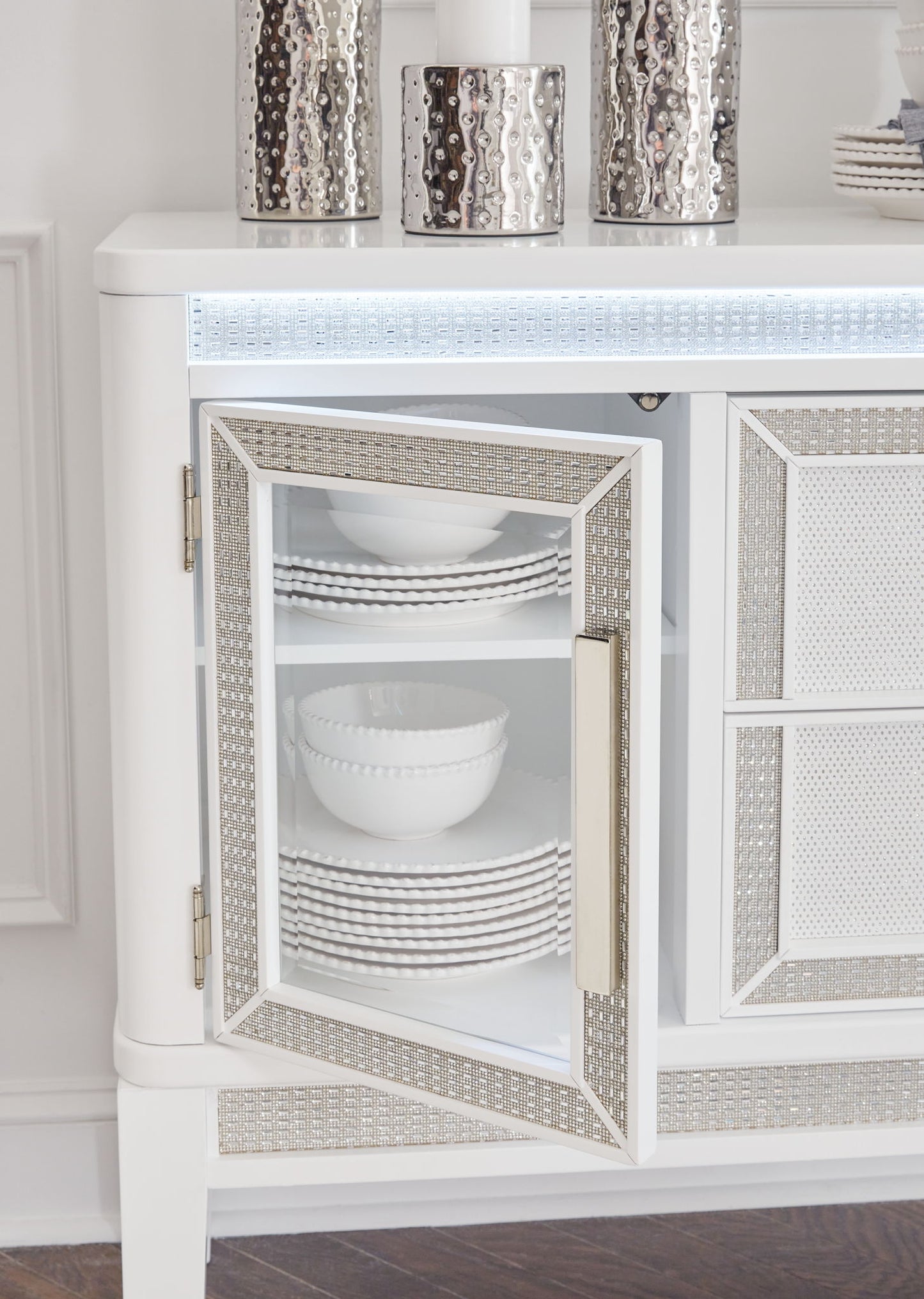 Chalanna - White - Dining Room Server - Hornell Furniture Outlet