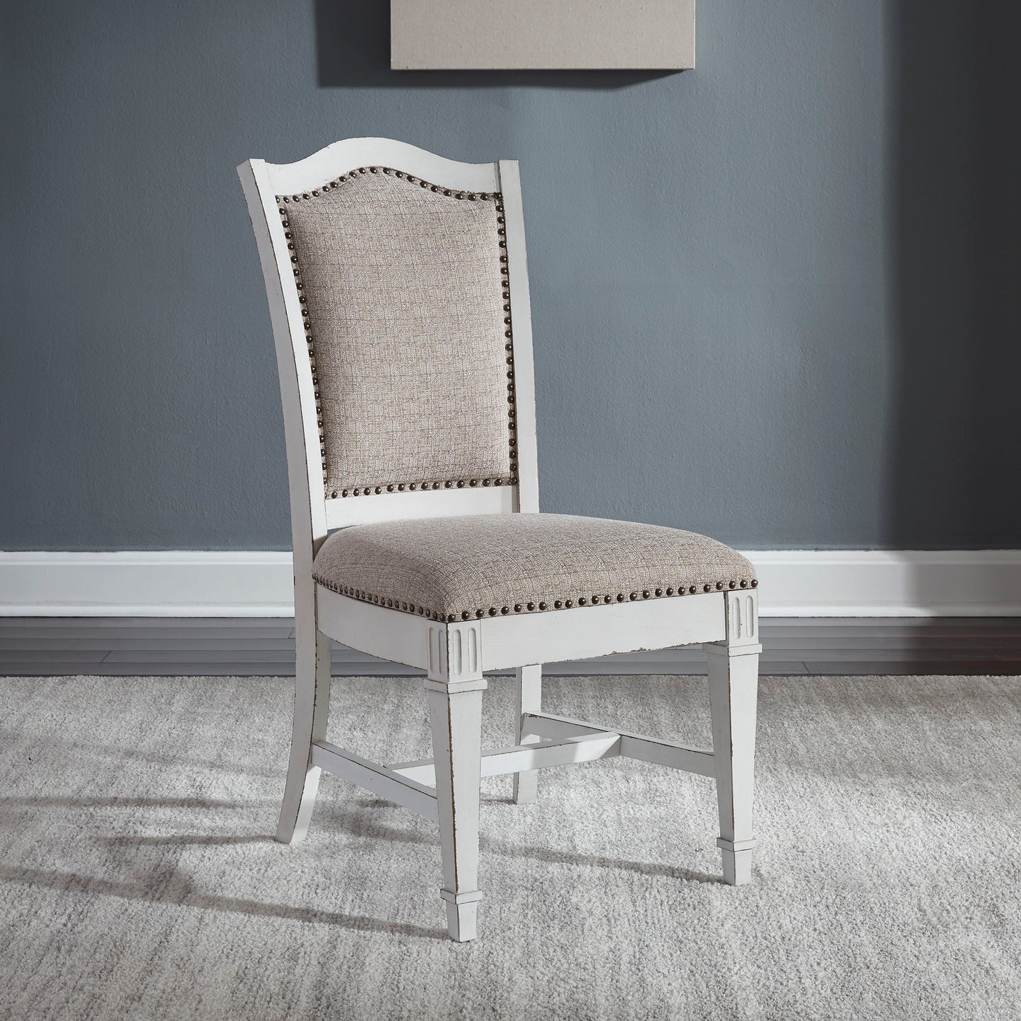 Abbey Park - Upholstered Side Chair - White - Hornell Furniture Outlet
