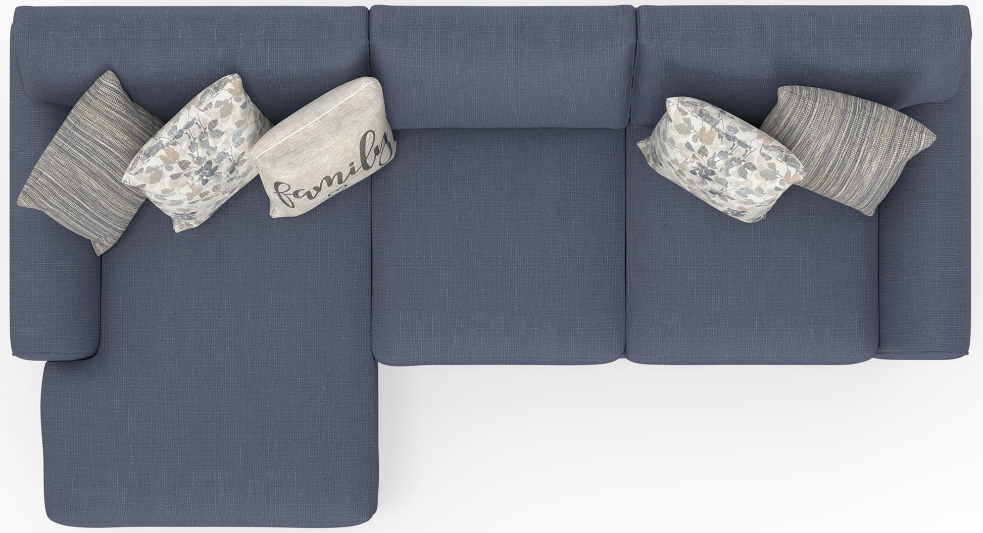 Cape May - Sofa Chaise With Comfort Coil Seating And 5 Accent Pillows Included - Hornell Furniture Outlet