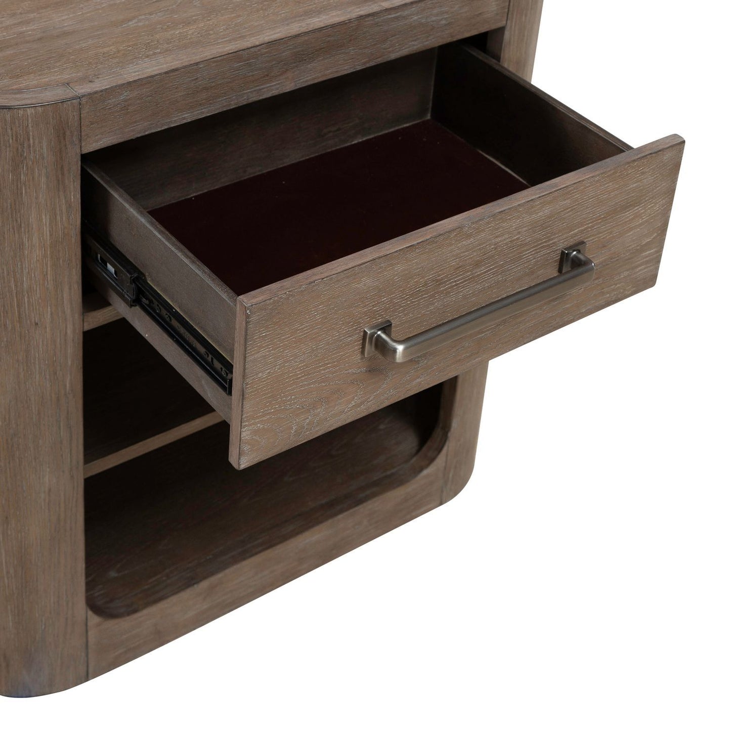 South Bend - Open Nightstand With Charging Station - Brown - Hornell Furniture Outlet