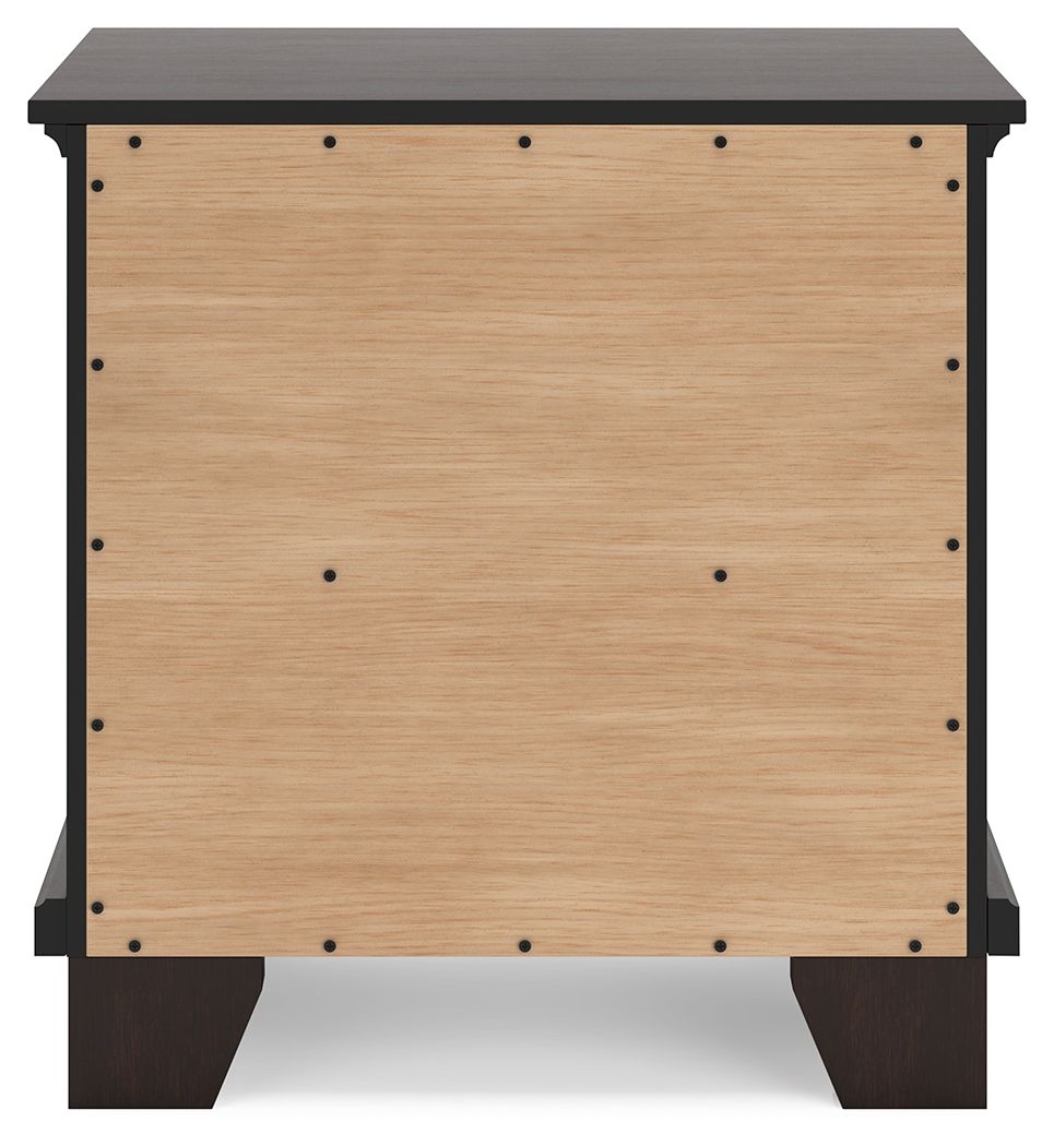Covetown - Dark Brown - Two Drawer Night Stand - Hornell Furniture Outlet