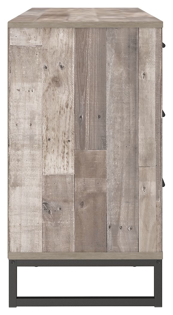 Neilsville - Whitewash - Six Drawer Dresser - Vinyl - Wrapped - Hornell Furniture Outlet